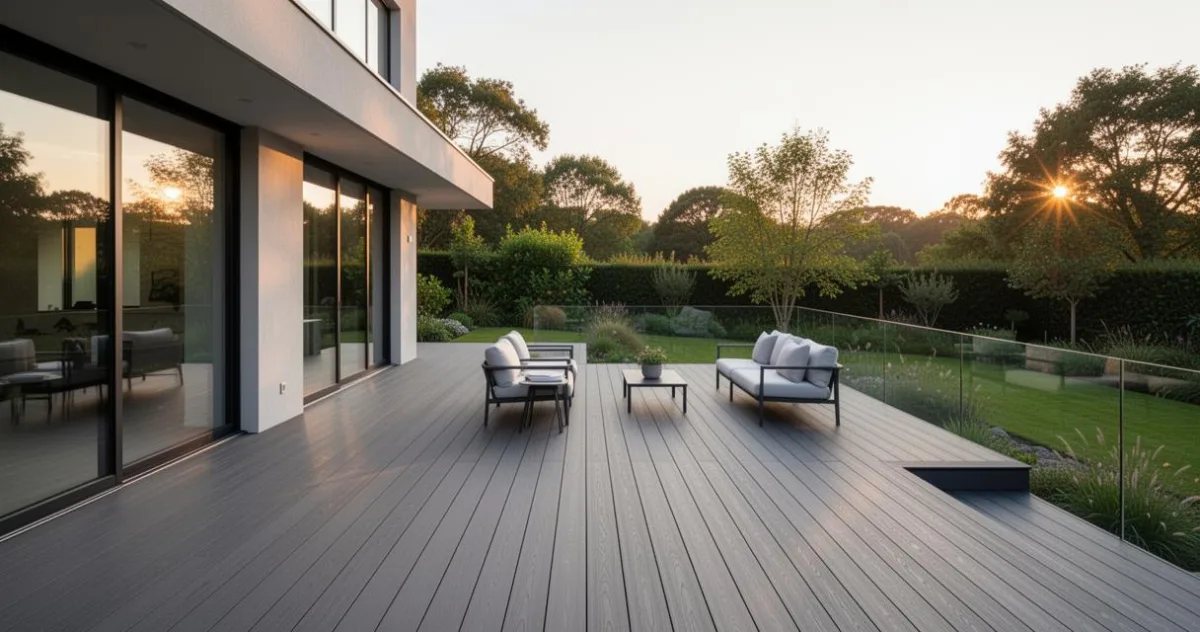 Harmonisez vos extérieurs avec une Lame Terrasse Composite Pleine : Alliez Elegance et Solidite aux nuances naturelles
