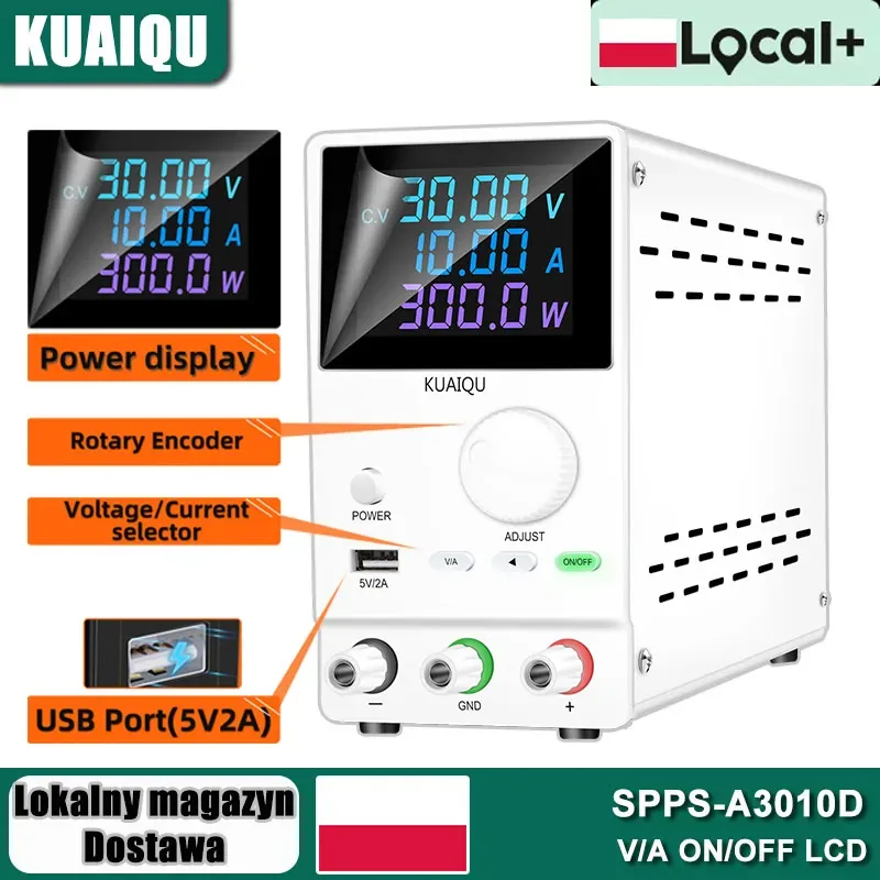 Alimentation CC réglable de laboratoire, 0-30 V