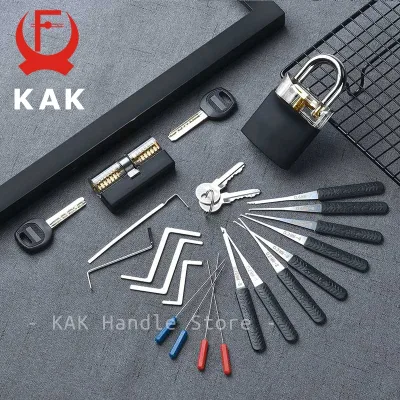 Kit d'outils de serrurier avec cadenas transparents