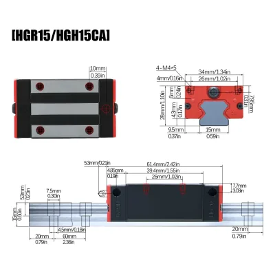 Kit de rails de guidage linéaires pour routeur CNC – image 3