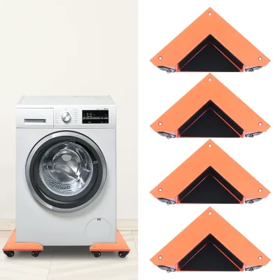 Lot de 4 roulettes triangulaires orange et noir