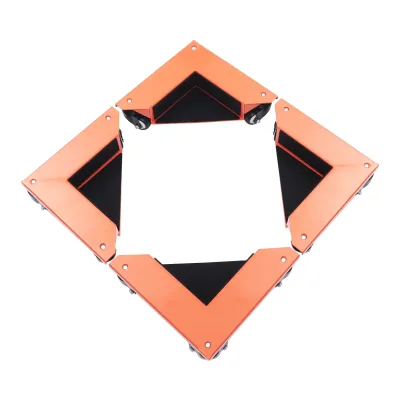 Lot de 4 roulettes triangulaires orange et noir – image 2