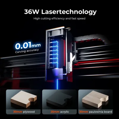 Machine de gravure et découpe laser 400 × 400 mm – image 2