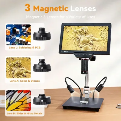 Microscope numérique 4K à trois lentilles magnétiques – image 2