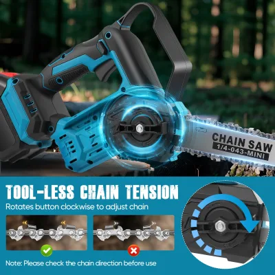 Mini tronçonneuse sans fil avec deux batteries – image 3