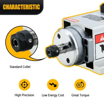 Moteur de broche CNC refroidi par air, mandrin ER20 – image 3