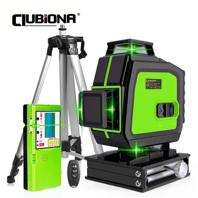 Niveau laser vert 12 lignes avec télécommande