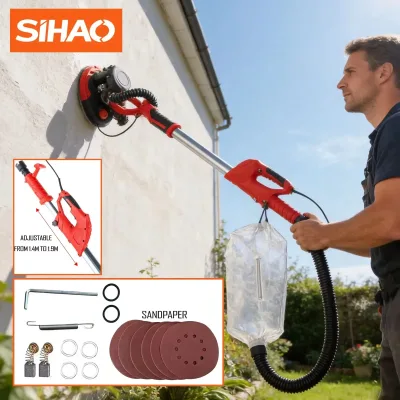 Ponceuse à plâtre télescopique 750 W, disque 225 mm
