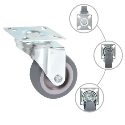 Roulettes pivotantes de 50 mm en TPR, lot de 24 – image 2