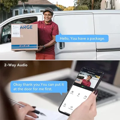 Sonnette vidéo sans fil avec écran couleur – image 2