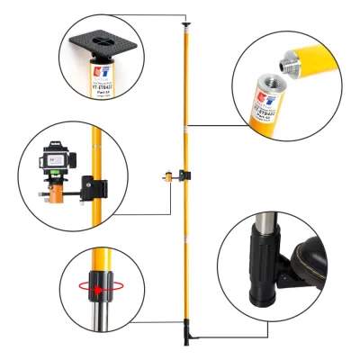 Support télescopique en aluminium pour niveau laser – image 3