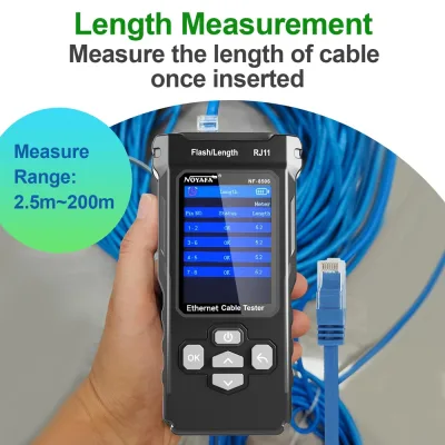 Testeur de câble réseau avec test de longueur – image 3