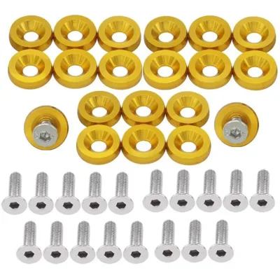 Vis hexagonales et rondelles en aluminium, 10 pièces – image 2