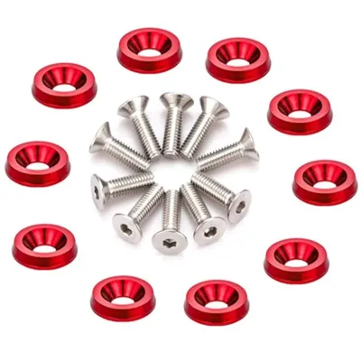 Vis hexagonales et rondelles en aluminium, 10 pièces – image 3